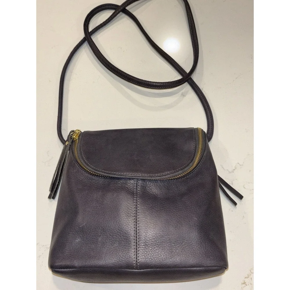 Osgoode Marley Emery Small Crossbody Leather RFID Storm Gray MSRP $175